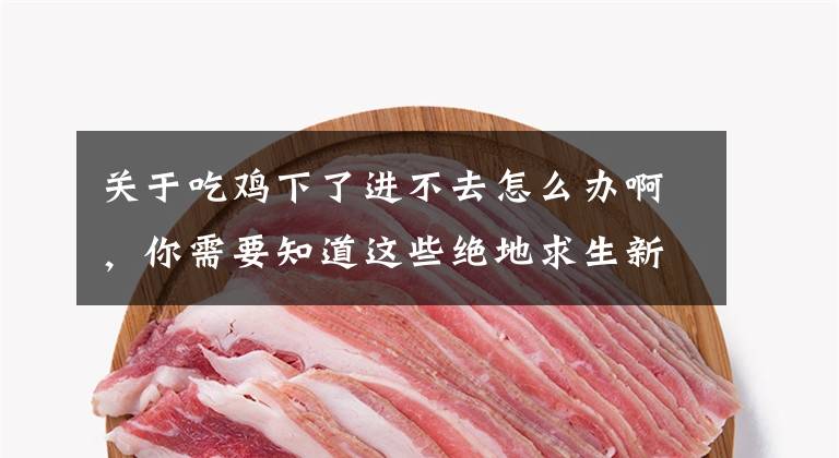 关于吃鸡下了进不去怎么办啊，你需要知道这些绝地求生新版本进不去 一步解决