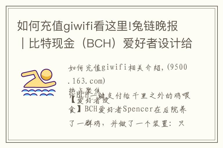 如何充值giwifi看这里!兔链晚报｜比特现金（BCH）爱好者设计给千里之外的鸡喂食