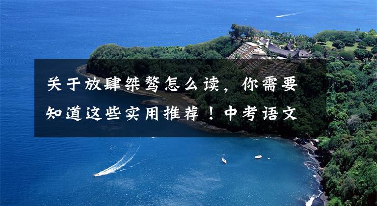 关于放肆桀骜怎么读，你需要知道这些实用推荐！中考语文拼音部分整理——字母A-H开头的易读错字