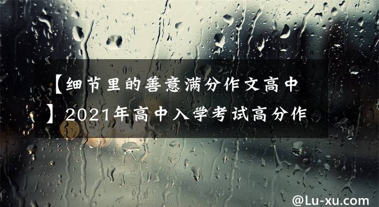 【细节里的善意满分作文高中】2021年高中入学考试高分作文10篇！《陈文文评论》