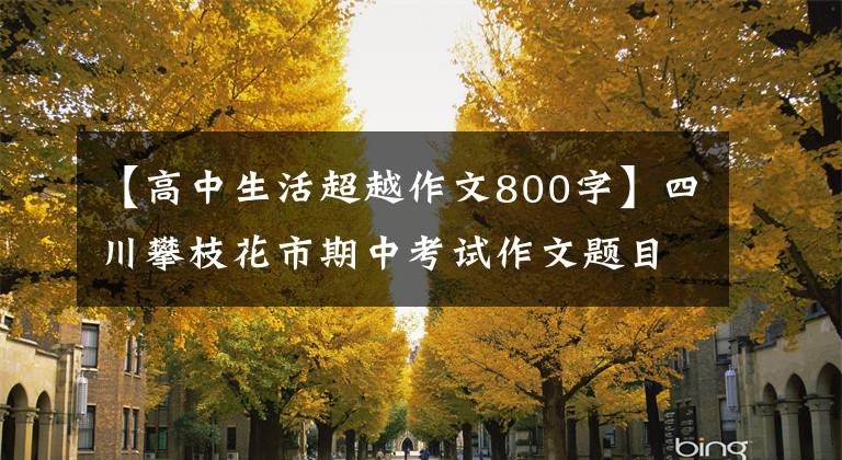 【高中生活超越作文800字】四川攀枝花市期中考试作文题目及优秀范文：追求极限，成为更好的自己