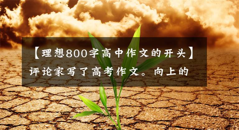 【理想800字高中作文的开头】评论家写了高考作文。向上的理想是崎岖的道路。