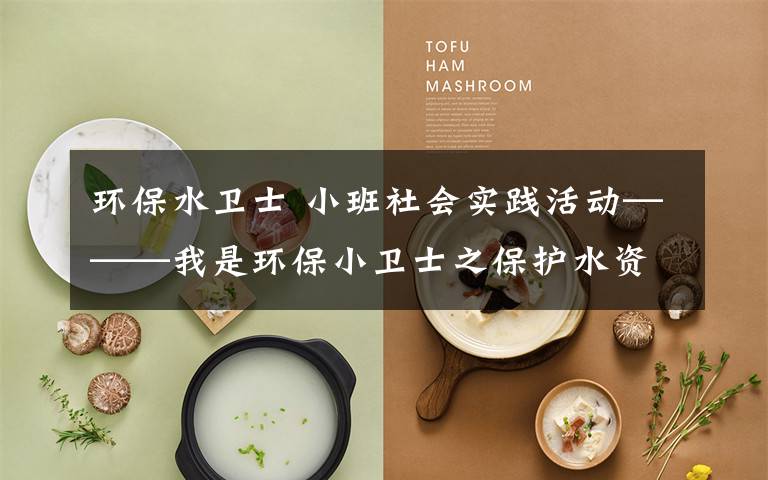环保水卫士 小班社会实践活动———我是环保小卫士之保护水资源