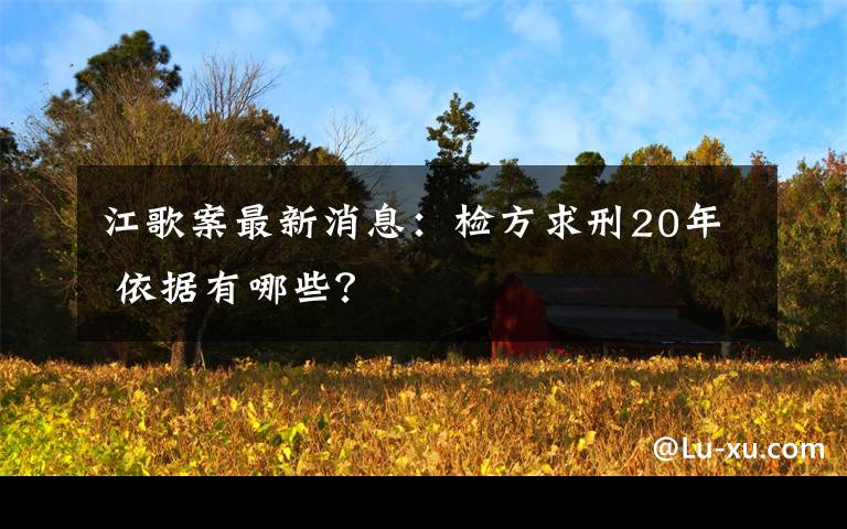 江歌案最新消息：检方求刑20年 依据有哪些？