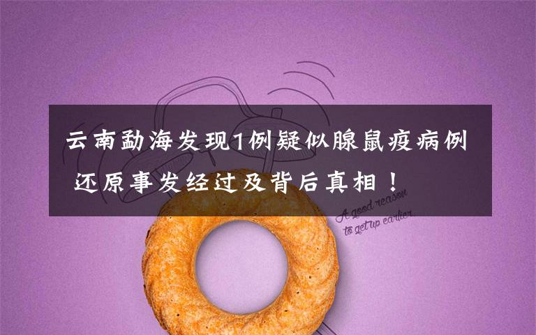 云南勐海发现1例疑似腺鼠疫病例 还原事发经过及背后真相！