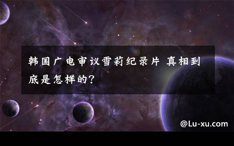 韩国广电审议雪莉纪录片 真相到底是怎样的？
