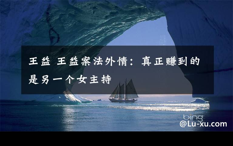 王益 王益案法外情：真正赚到的是另一个女主持