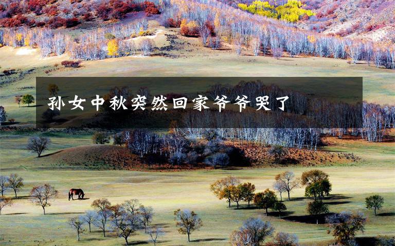 孙女中秋突然回家爷爷哭了