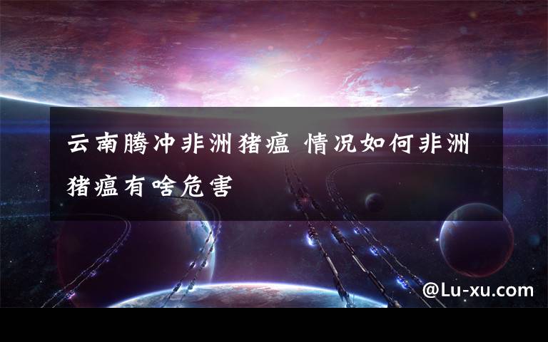 云南腾冲非洲猪瘟 情况如何非洲猪瘟有啥危害