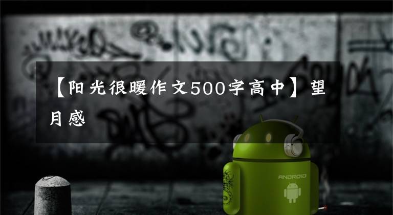 【阳光很暖作文500字高中】望月感