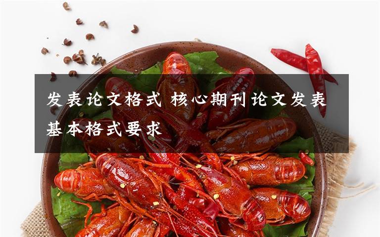 发表论文格式 核心期刊论文发表基本格式要求