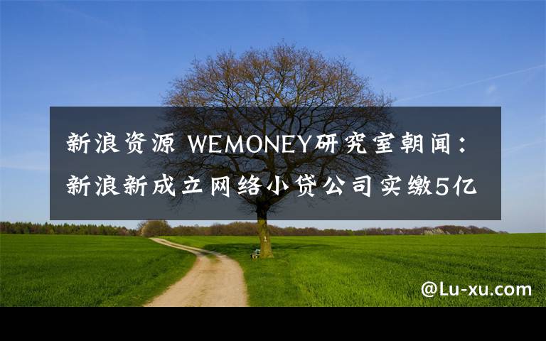 新浪资源 WEMONEY研究室朝闻：新浪新成立网络小贷公司实缴5亿；上海监管鼓励信贷资源跨省流动