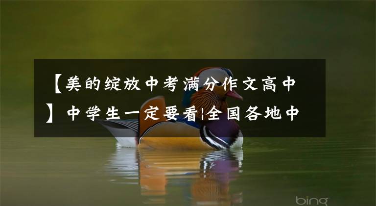 【美的绽放中考满分作文高中】中学生一定要看|全国各地中考满分作文摘要