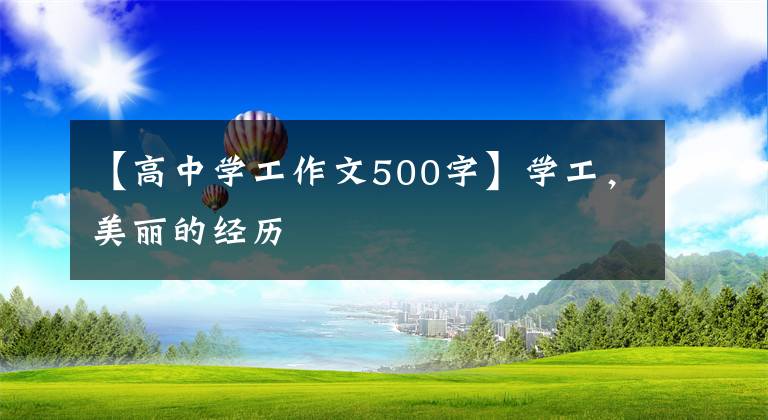 【高中学工作文500字】学工，美丽的经历