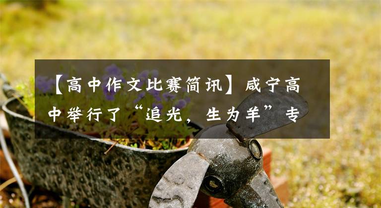 【高中作文比赛简讯】咸宁高中举行了“追光，生为羊”专家讲座和作文比赛开幕式