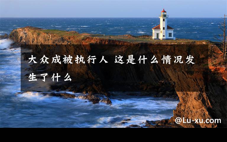 大众成被执行人 这是什么情况发生了什么
