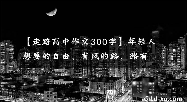 【走路高中作文300字】年轻人想要的自由，有风的路，路有点凉。