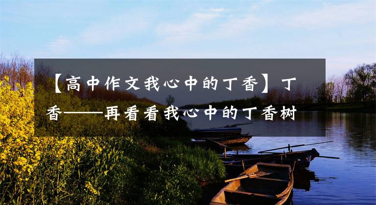 【高中作文我心中的丁香】丁香——再看看我心中的丁香树