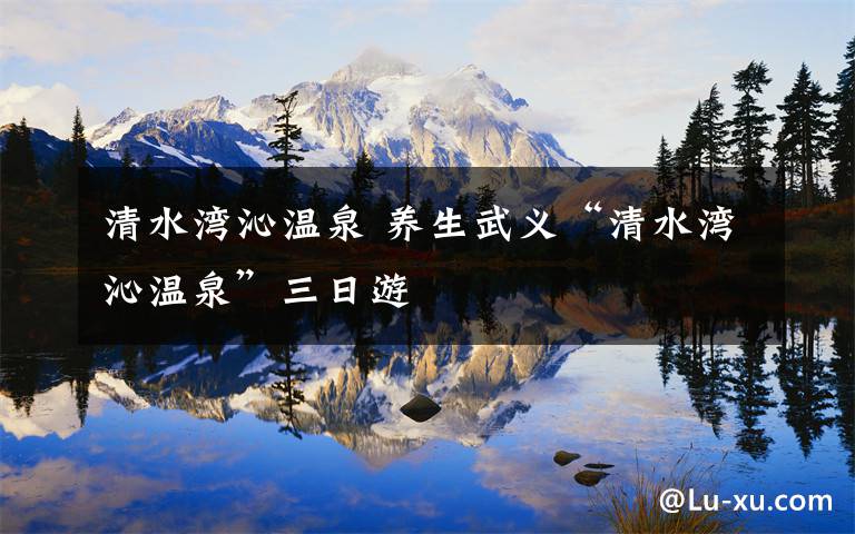 清水湾沁温泉 养生武义“清水湾沁温泉”三日游