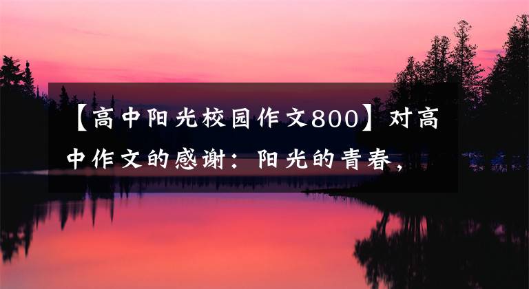 【高中阳光校园作文800】对高中作文的感谢：阳光的青春，青春的人生