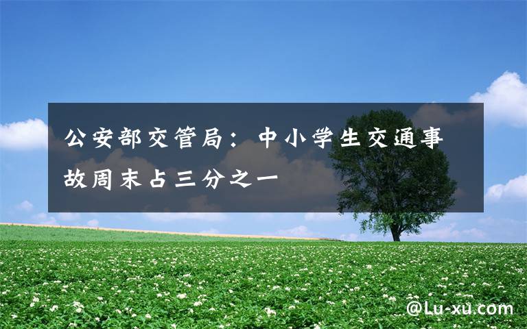 公安部交管局：中小学生交通事故周末占三分之一