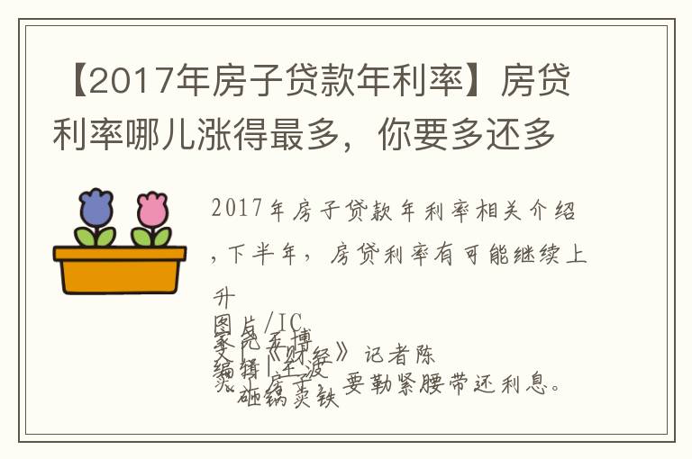 【2017年房子贷款年利率】房贷利率哪儿涨得最多，你要多还多少钱