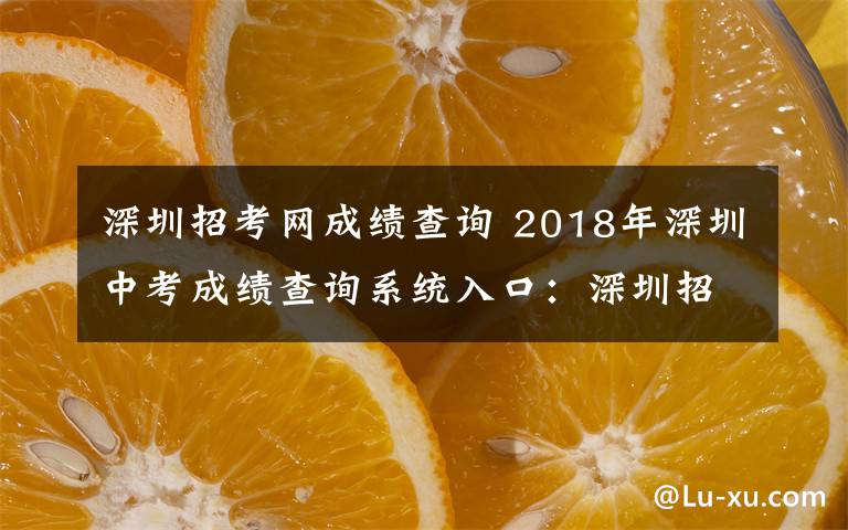 深圳招考网成绩查询 2018年深圳中考成绩查询系统入口：深圳招考网