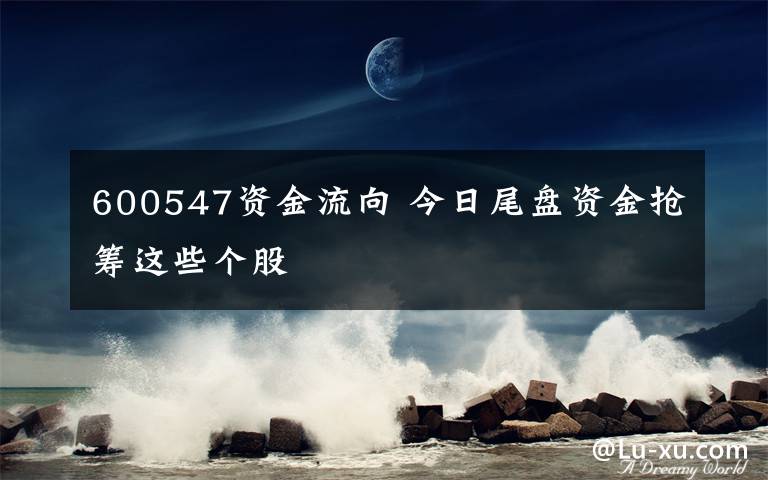 600547资金流向 今日尾盘资金抢筹这些个股