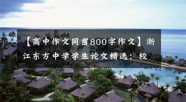【高中作文同窗800字作文】浙江东方中学学生论文精选：校友爱情