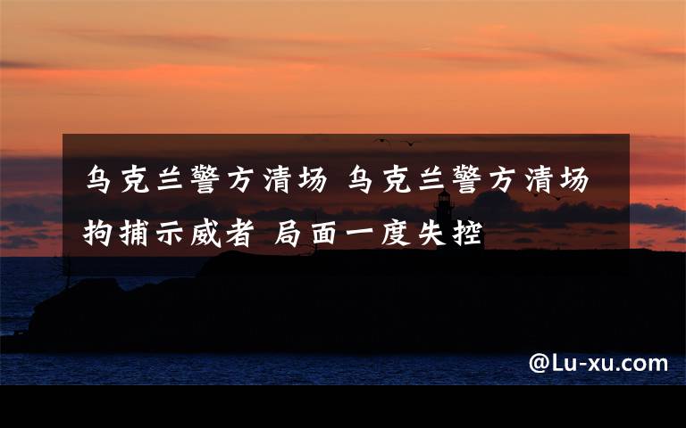 乌克兰警方清场 乌克兰警方清场拘捕示威者 局面一度失控