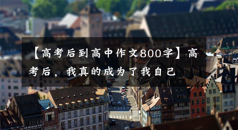 【高考后到高中作文800字】高考后，我真的成为了我自己