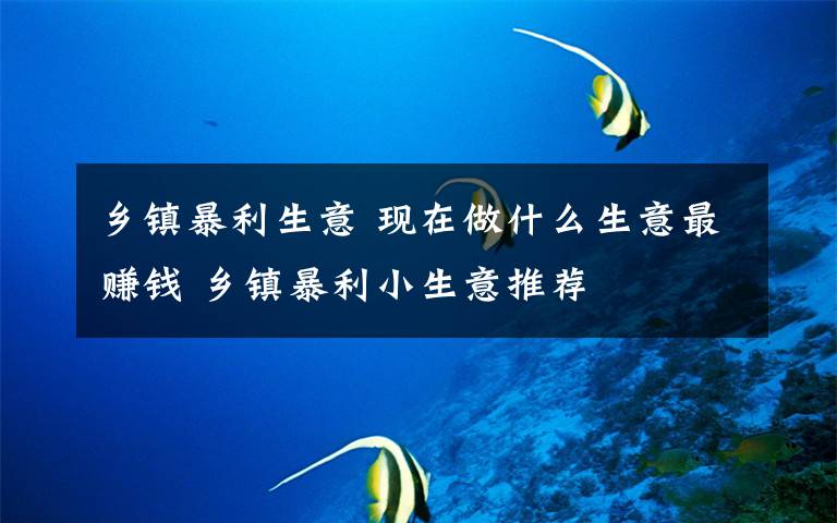 乡镇暴利生意 现在做什么生意最赚钱 乡镇暴利小生意推荐