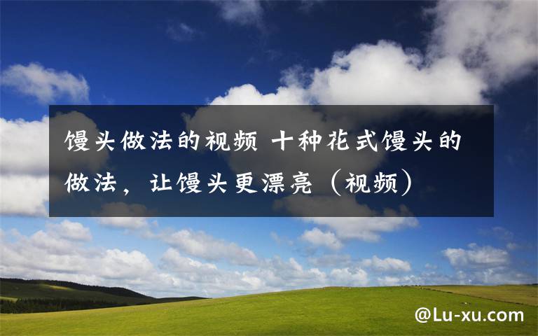 馒头做法的视频 十种花式馒头的做法，让馒头更漂亮（视频）