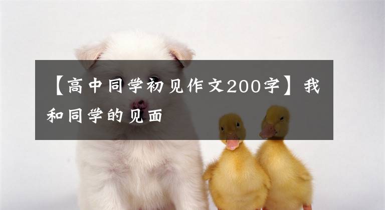 【高中同学初见作文200字】我和同学的见面