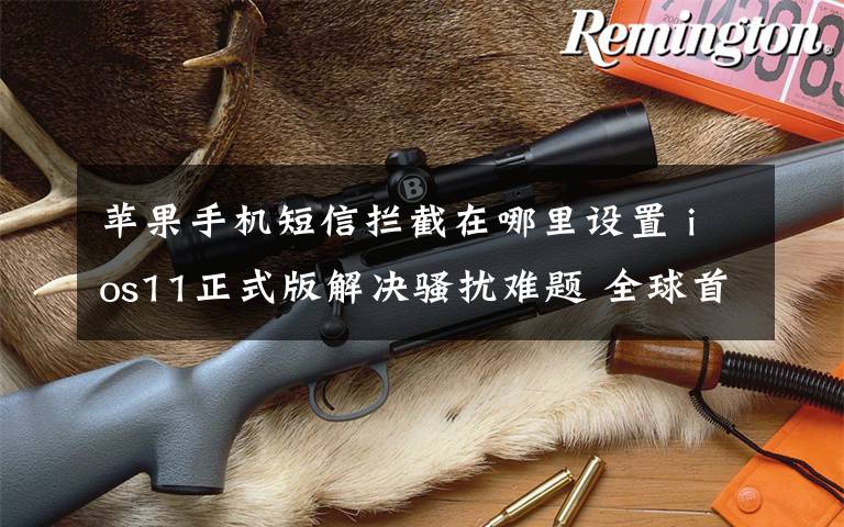 苹果手机短信拦截在哪里设置 ios11正式版解决骚扰难题 全球首发 “垃圾短信识别”功能