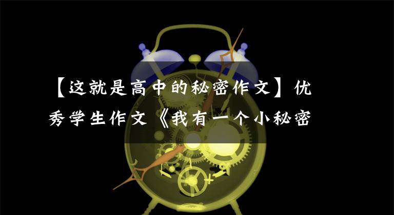 【这就是高中的秘密作文】优秀学生作文《我有一个小秘密》李春华