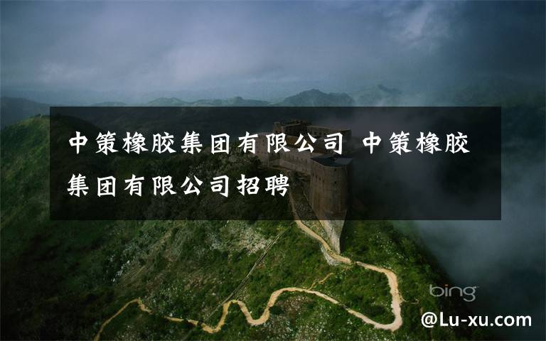 中策橡胶集团有限公司 中策橡胶集团有限公司招聘