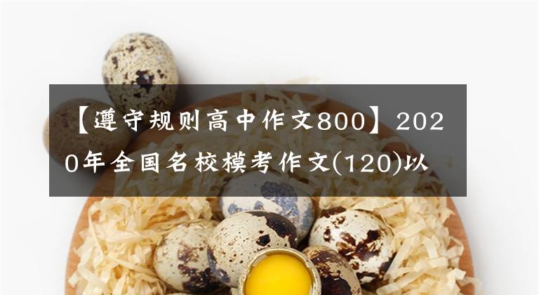 【遵守规则高中作文800】2020年全国名校模考作文(120)以“规则”为主题的材料作文。