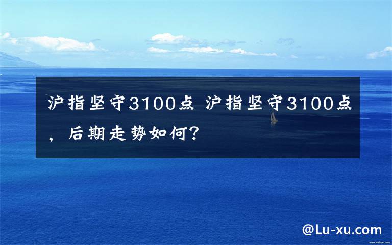 沪指坚守3100点 沪指坚守3100点，后期走势如何？