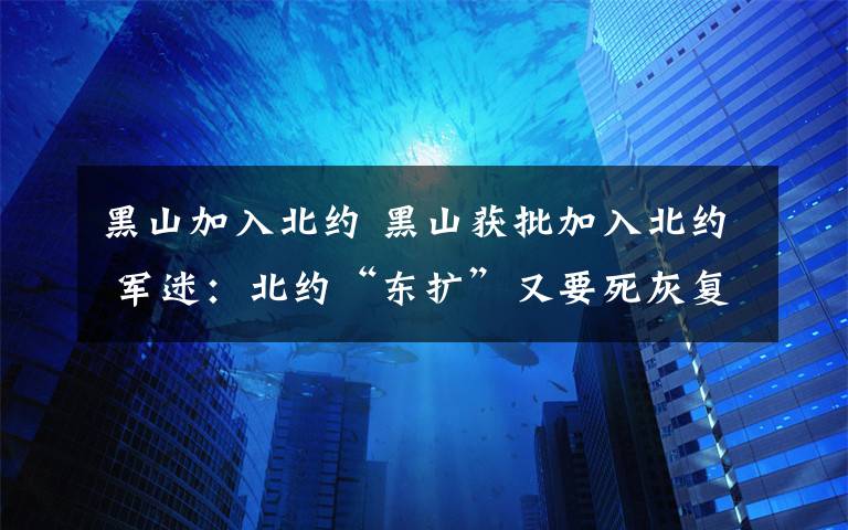 黑山加入北约 黑山获批加入北约 军迷：北约“东扩”又要死灰复燃了吗？