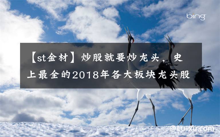 【st金材】炒股就要炒龙头，史上最全的2018年各大板块龙头股汇总
