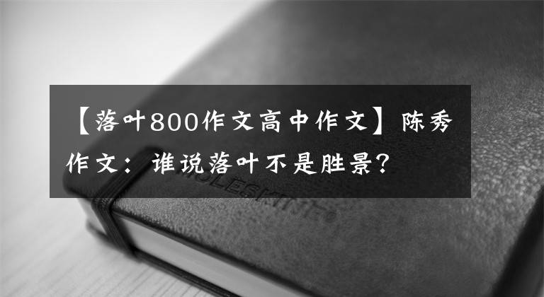 【落叶800作文高中作文】陈秀作文：谁说落叶不是胜景？