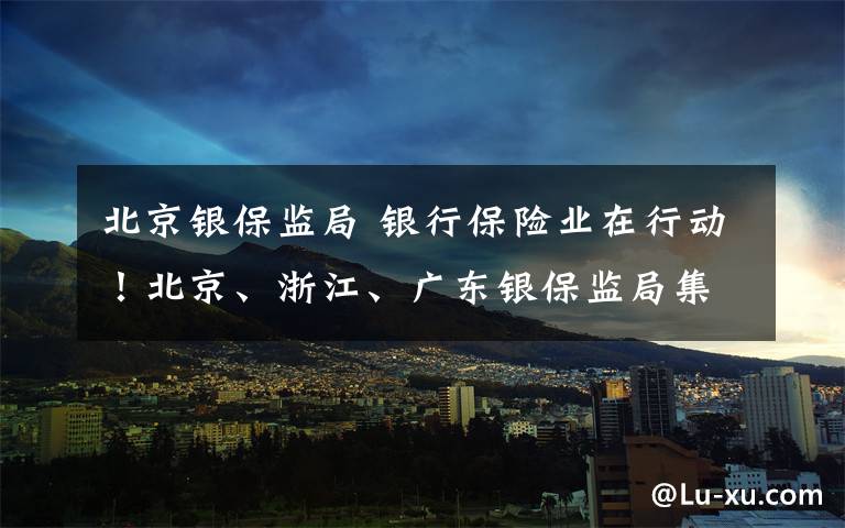 北京银保监局 银行保险业在行动！北京、浙江、广东银保监局集体发声