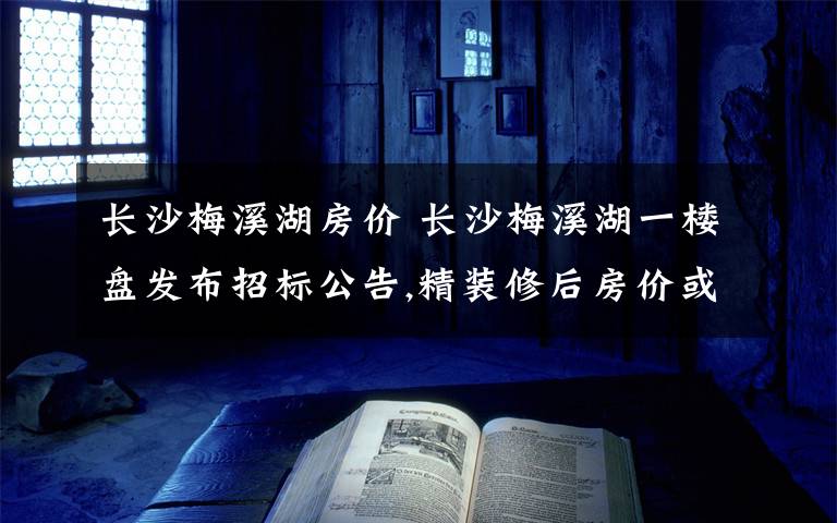 长沙梅溪湖房价 长沙梅溪湖一楼盘发布招标公告,精装修后房价或超17000元/㎡