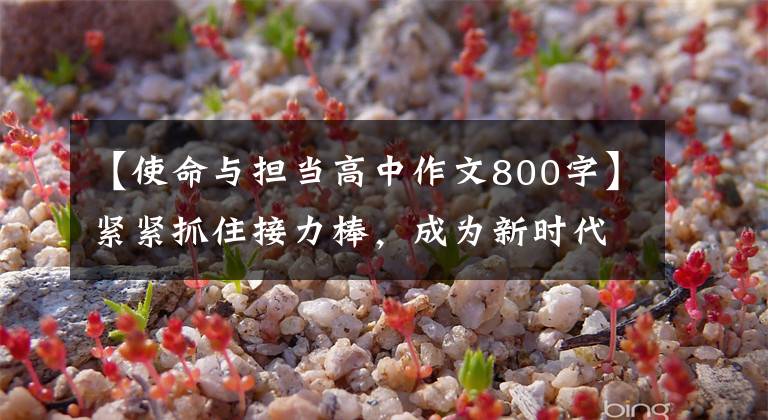 【使命与担当高中作文800字】紧紧抓住接力棒，成为新时代的青年领头羊