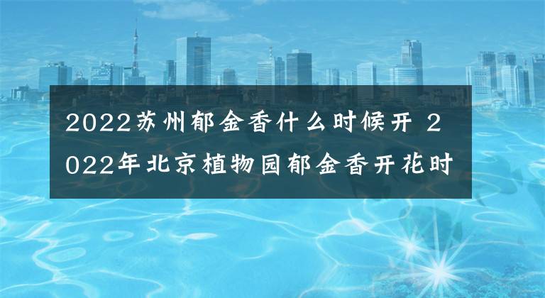 2022苏州郁金香什么时候开 2022年北京植物园郁金香开花时间