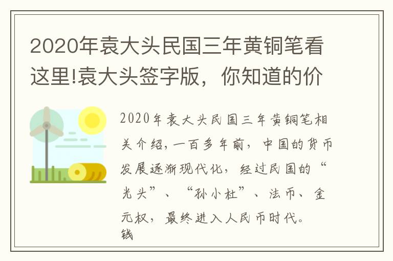 2020年袁大头民国三年黄铜笔看这里!袁大头签字版，你知道的价格，你不知道的意义