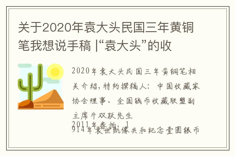 关于2020年袁大头民国三年黄铜笔我想说手稿 |“袁大头”的收藏与鉴别