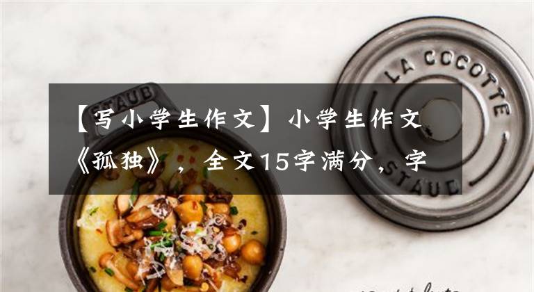 【写小学生作文】小学生作文《孤独》，全文15字满分，字少，但意境完美。