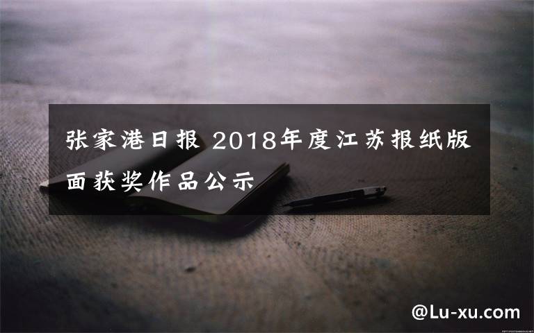 张家港日报 2018年度江苏报纸版面获奖作品公示